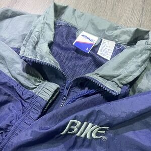 Bike Athletic Nylon Windbreaker L Track Jacket Swish Color Block 90s Dad VTG Y2K